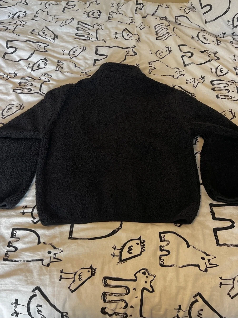 PLAYBOY Black Sherpa Zip Bomber Jacket